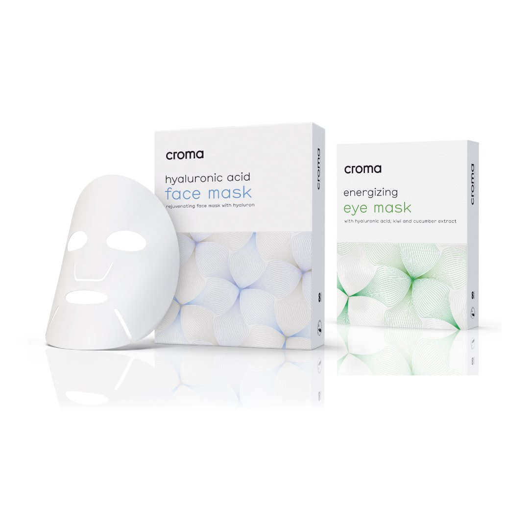 DUO: HYALURONIC ACID FACE MASK a ENERGIZING EYE MASK
