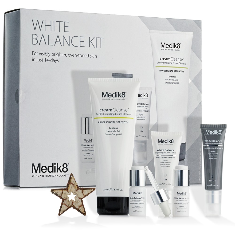 Vianočný balíček White Balance Kit pre redukciu nadmernej pigmentácie